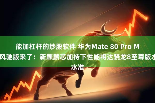 能加杠杆的炒股软件 华为Mate 80 Pro Max风驰版来了：新麒麟芯加持下性能将达骁龙8至尊版水准
